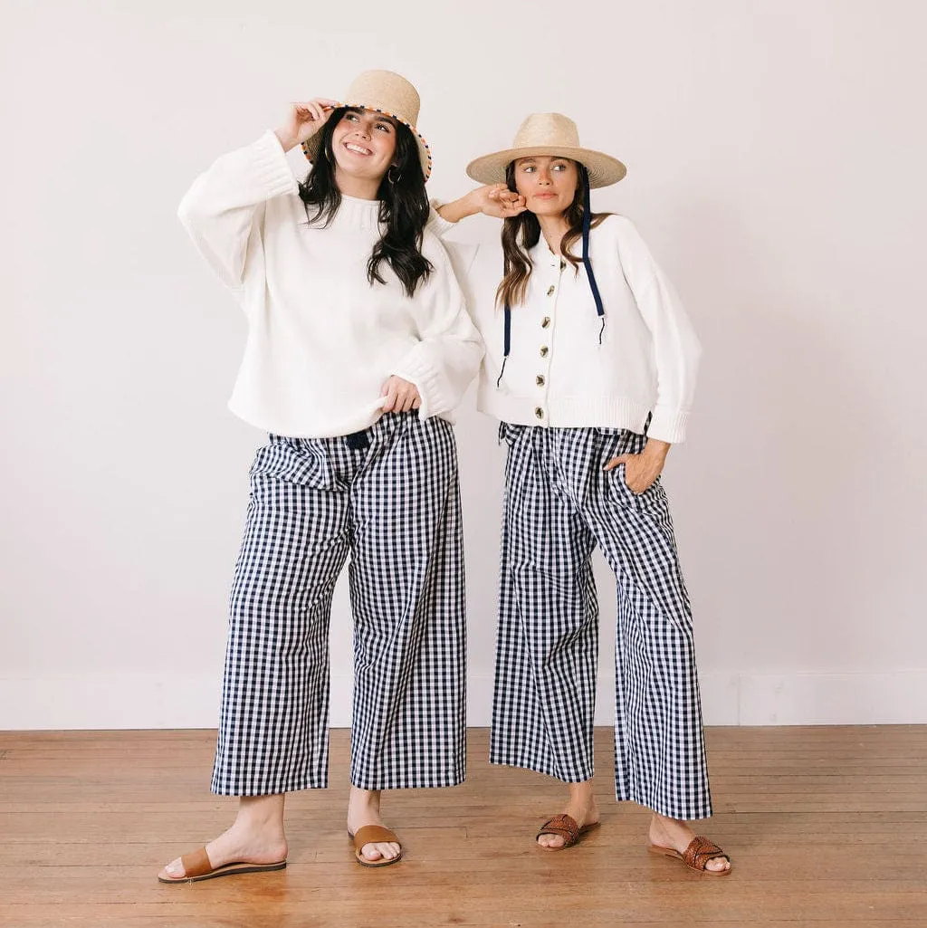Navy Gingham Daphne Pant sold by Sunshine Tienda product image thumbnail 5