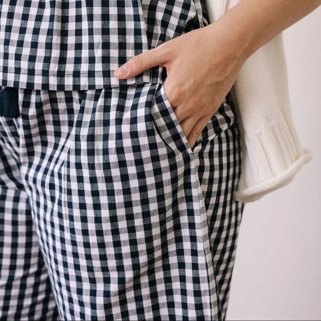 Navy Gingham Daphne Pant sold by Sunshine Tienda product image thumbnail 3