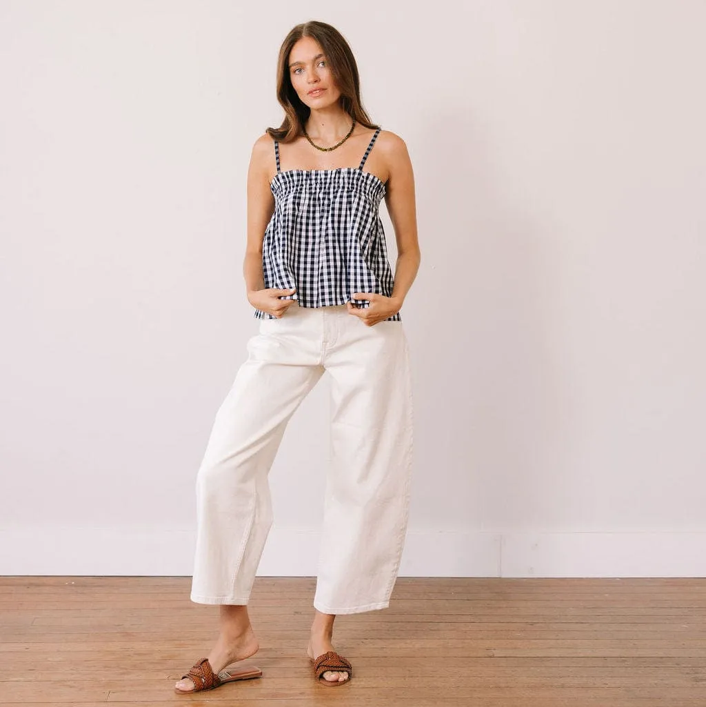 Navy Gingham Daphne Top sold by Sunshine Tienda product image thumbnail 3