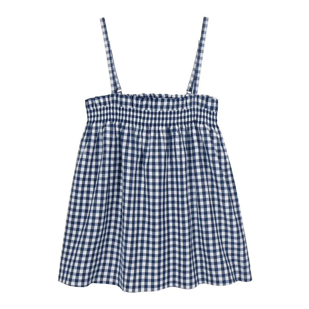 Navy Gingham Daphne Top sold by Sunshine Tienda product image thumbnail 2