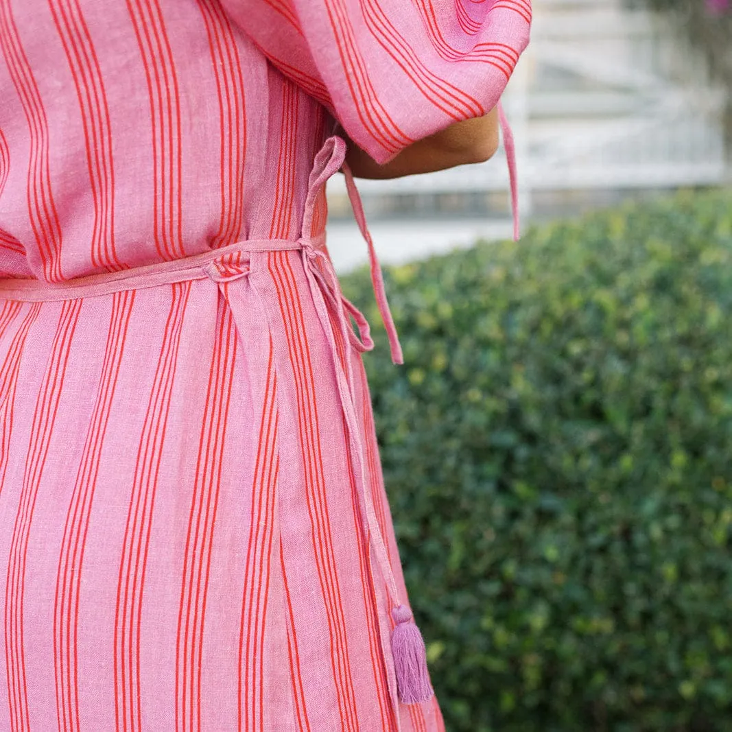 Orchid Pinstripe Beatriz Dress sold by Sunshine Tienda product image thumbnail 2