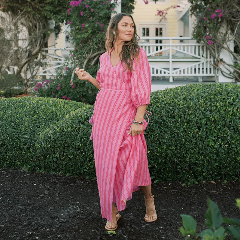 Orchid Pinstripe Beatriz Dress made by Sunshine Tienda