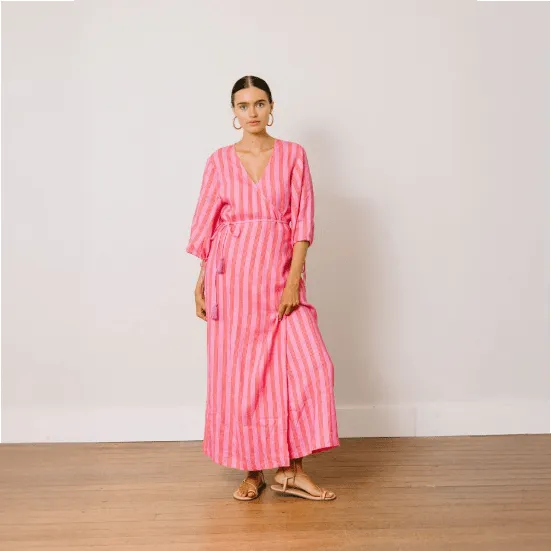 Orchid Pinstripe Beatriz Dress sold by Sunshine Tienda product image thumbnail 4
