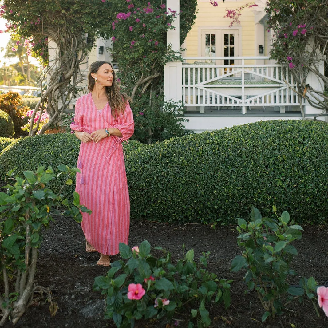 Orchid Pinstripe Beatriz Dress sold by Sunshine Tienda product image thumbnail 3