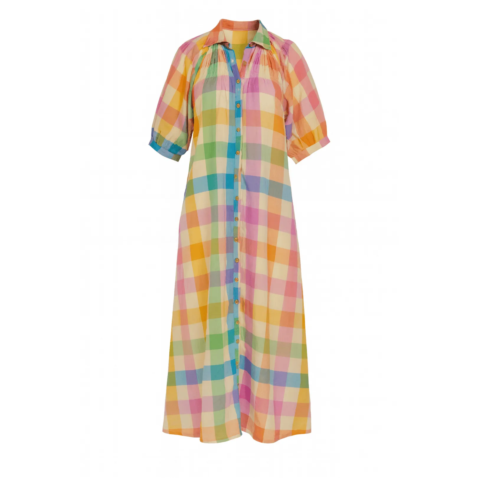 Rainbow Plaid Oasis Dress sold by Sunshine Tienda product image thumbnail 2