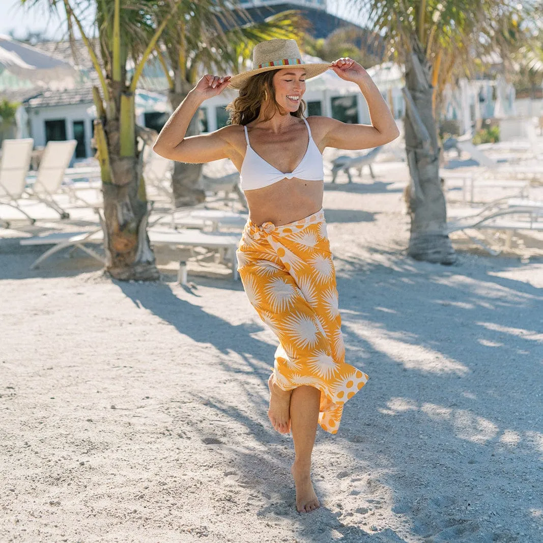 Gold Palm Geo with Gold Dot Sarong sold by Sunshine Tienda product image thumbnail 2