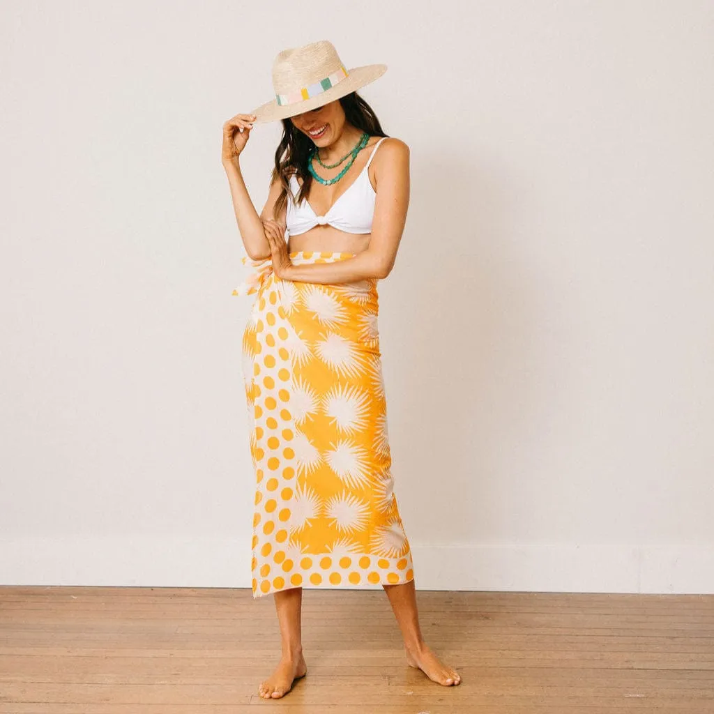 Gold Palm Geo with Gold Dot Sarong sold by Sunshine Tienda product image thumbnail 4