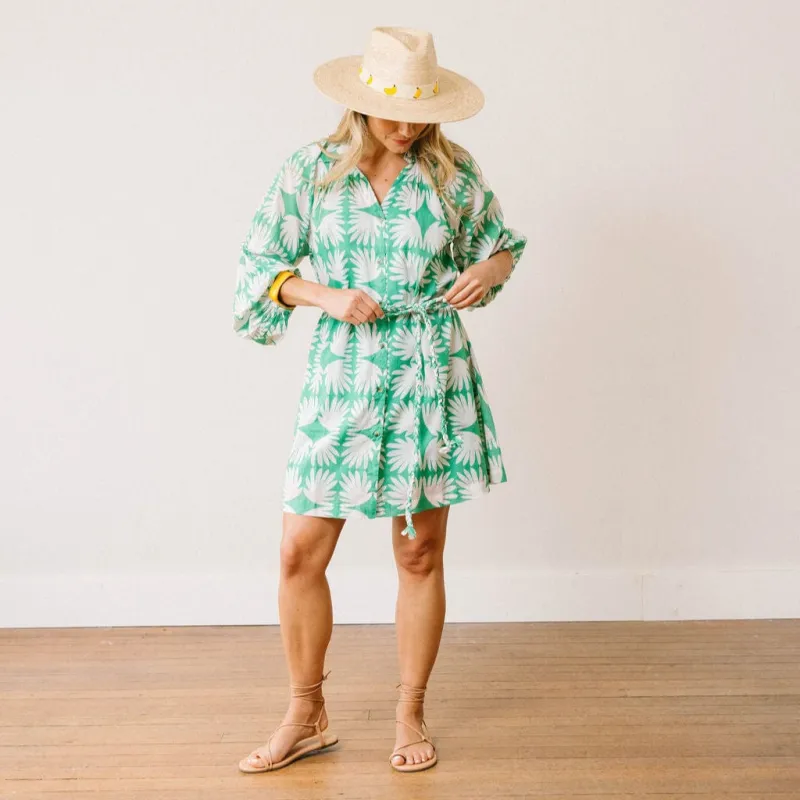 Viridian Tile Pippa Dress made by Sunshine Tienda