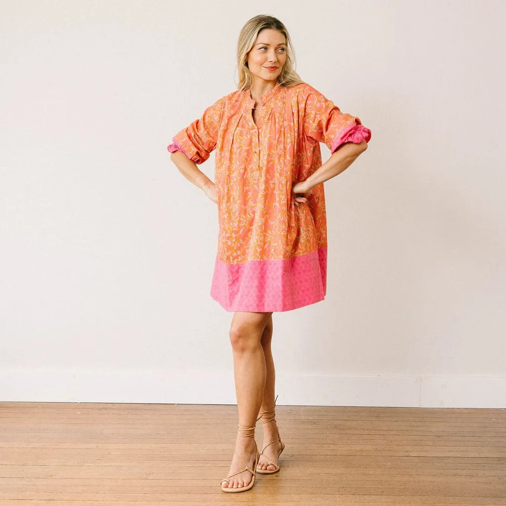 Pink Folk Floral Lilly Dress sold by Sunshine Tienda product image thumbnail 4