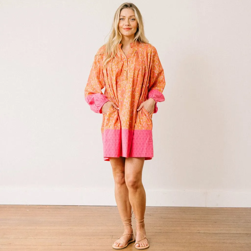 Pink Folk Floral Lilly Dress sold by Sunshine Tienda product image thumbnail 2