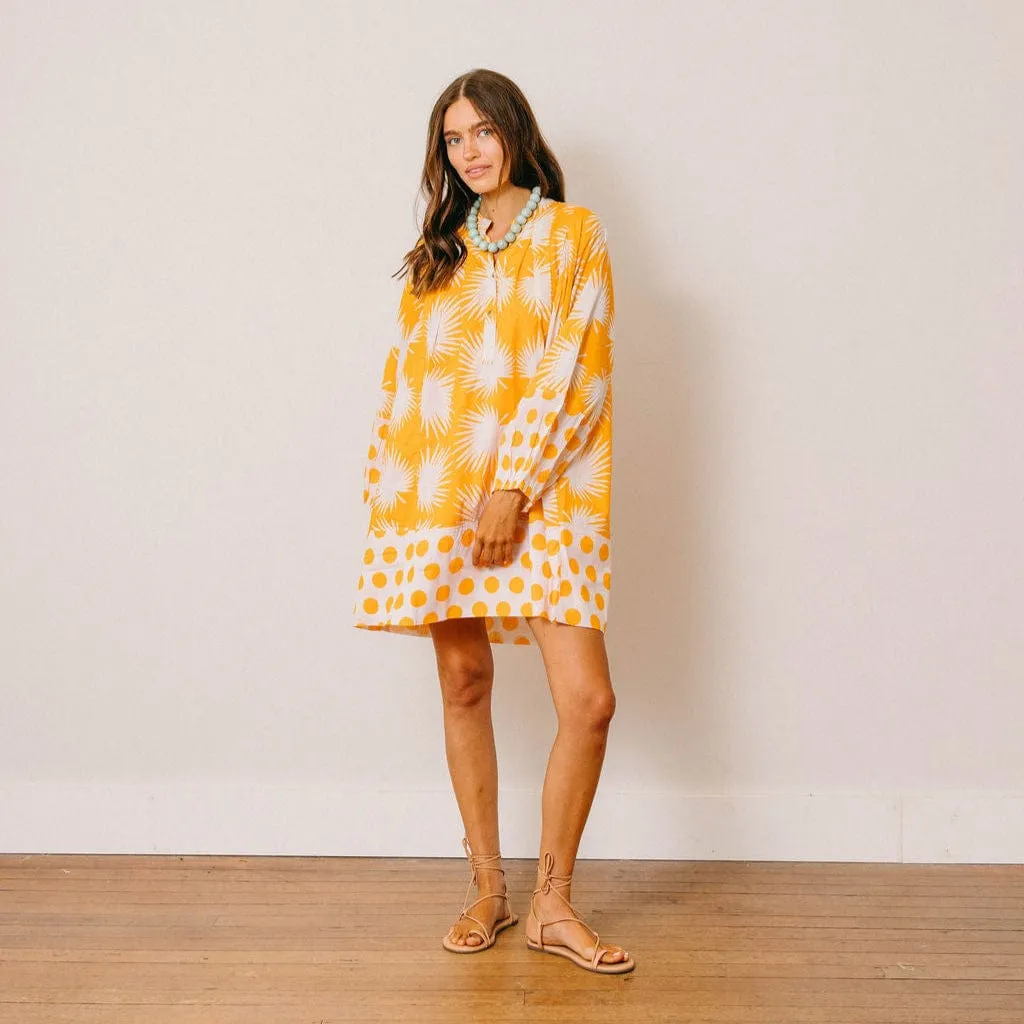 Gold Palm Geo with Gold Dot Lilly Dress sold by Sunshine Tienda product image thumbnail 2