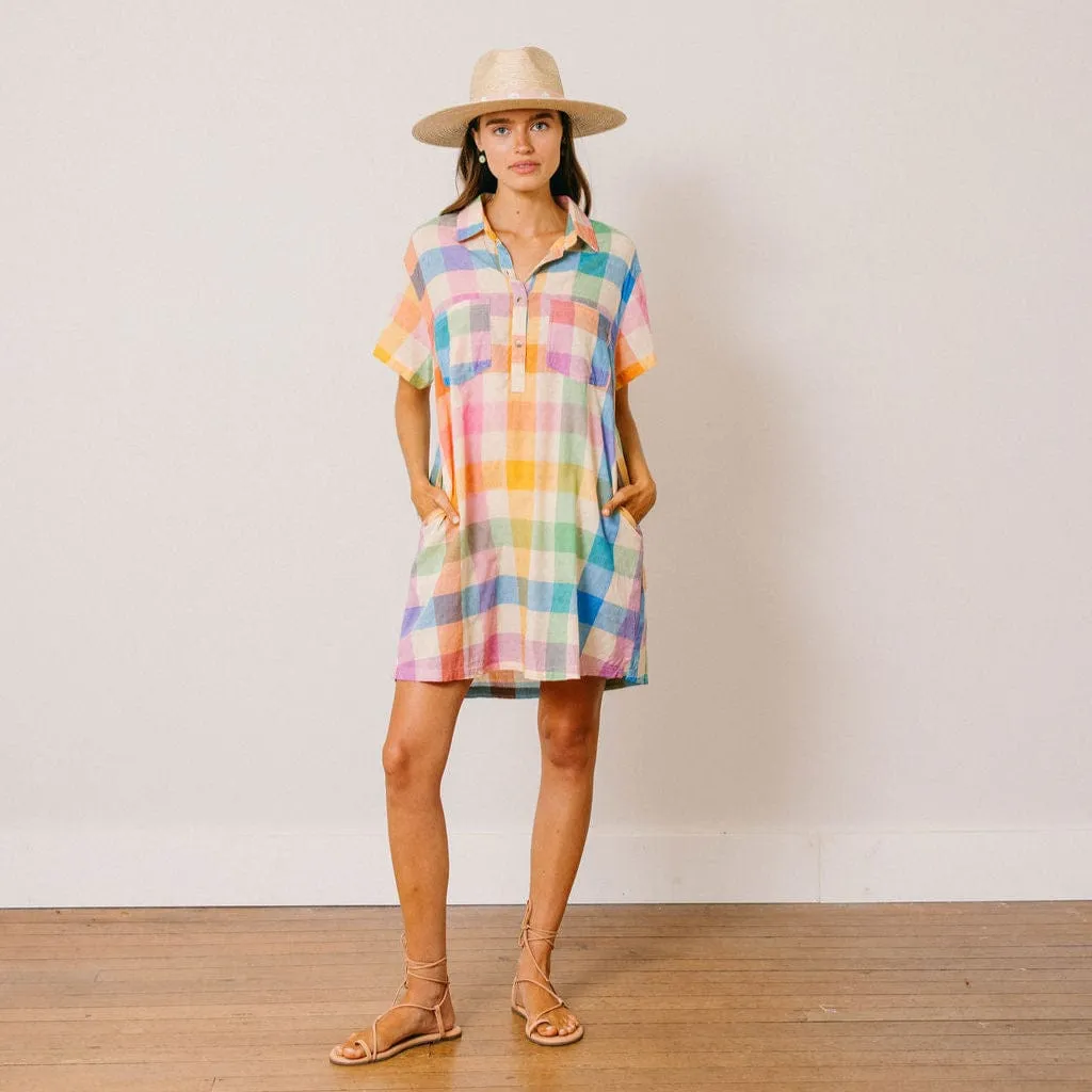 Rainbow Plaid Getaway Mini Dress sold by Sunshine Tienda product image thumbnail 2