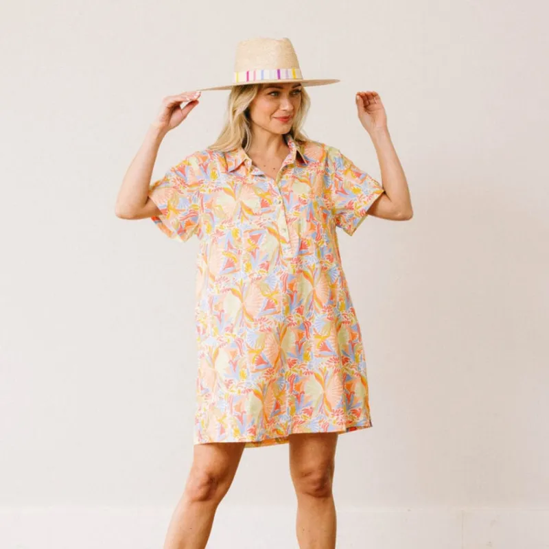 Island Blooms Getaway Mini Dress made by Sunshine Tienda
