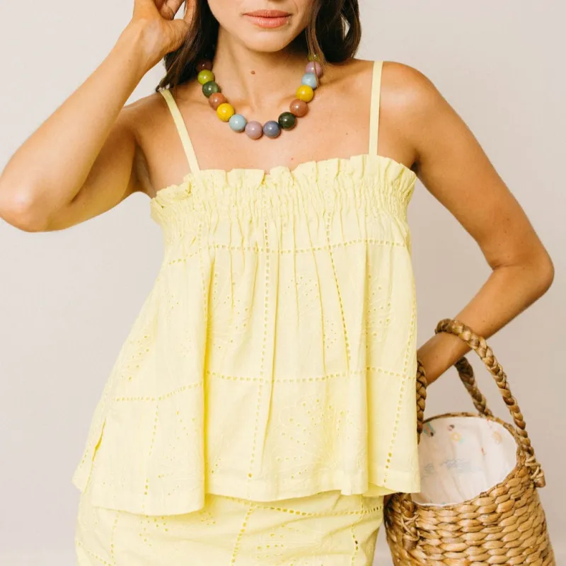 Lemonade Shell Daphne Top sold by Sunshine Tienda