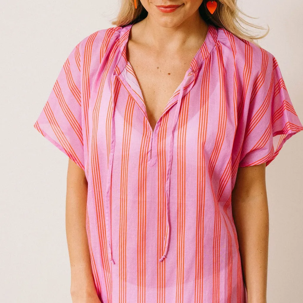 Orchid Pinstripe Cove Cover-Up sold by Sunshine Tienda product image thumbnail 4