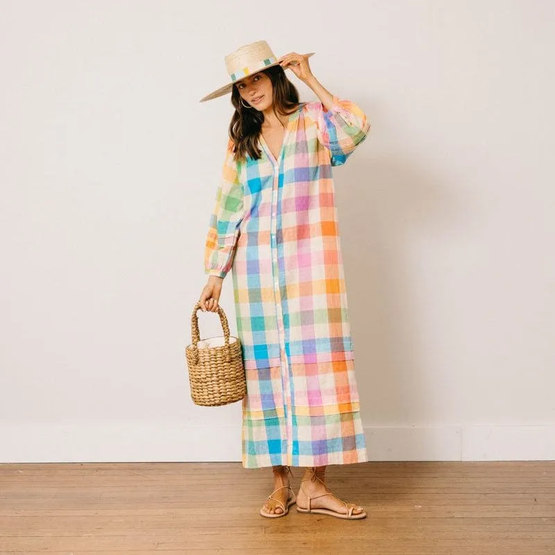 Rainbow Plaid Cleo Dress sold by Sunshine Tienda