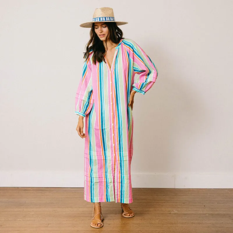 Castaway Stripe Cleo Dress made by Sunshine Tienda