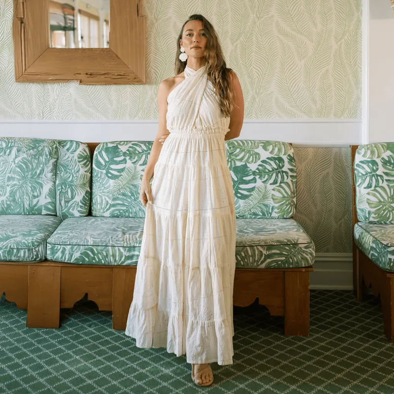 Ivory Shell Capri Dress sold by Sunshine Tienda