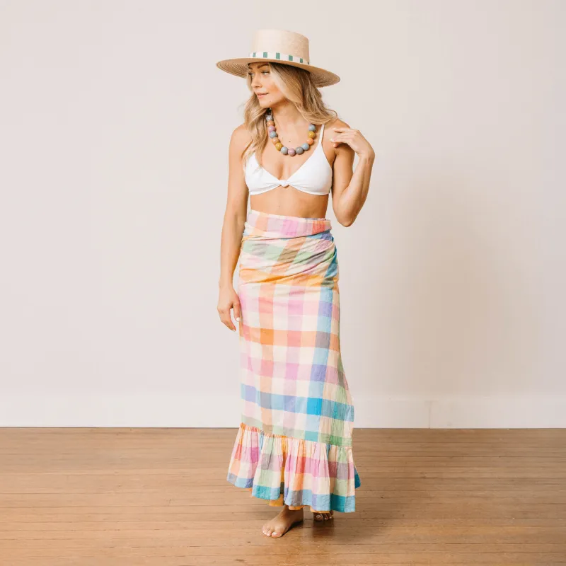 Rainbow Plaid Vienna Sarong sold by Sunshine Tienda