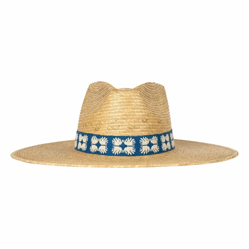Navy Flora Tile Palm Hat sold by Sunshine Tienda