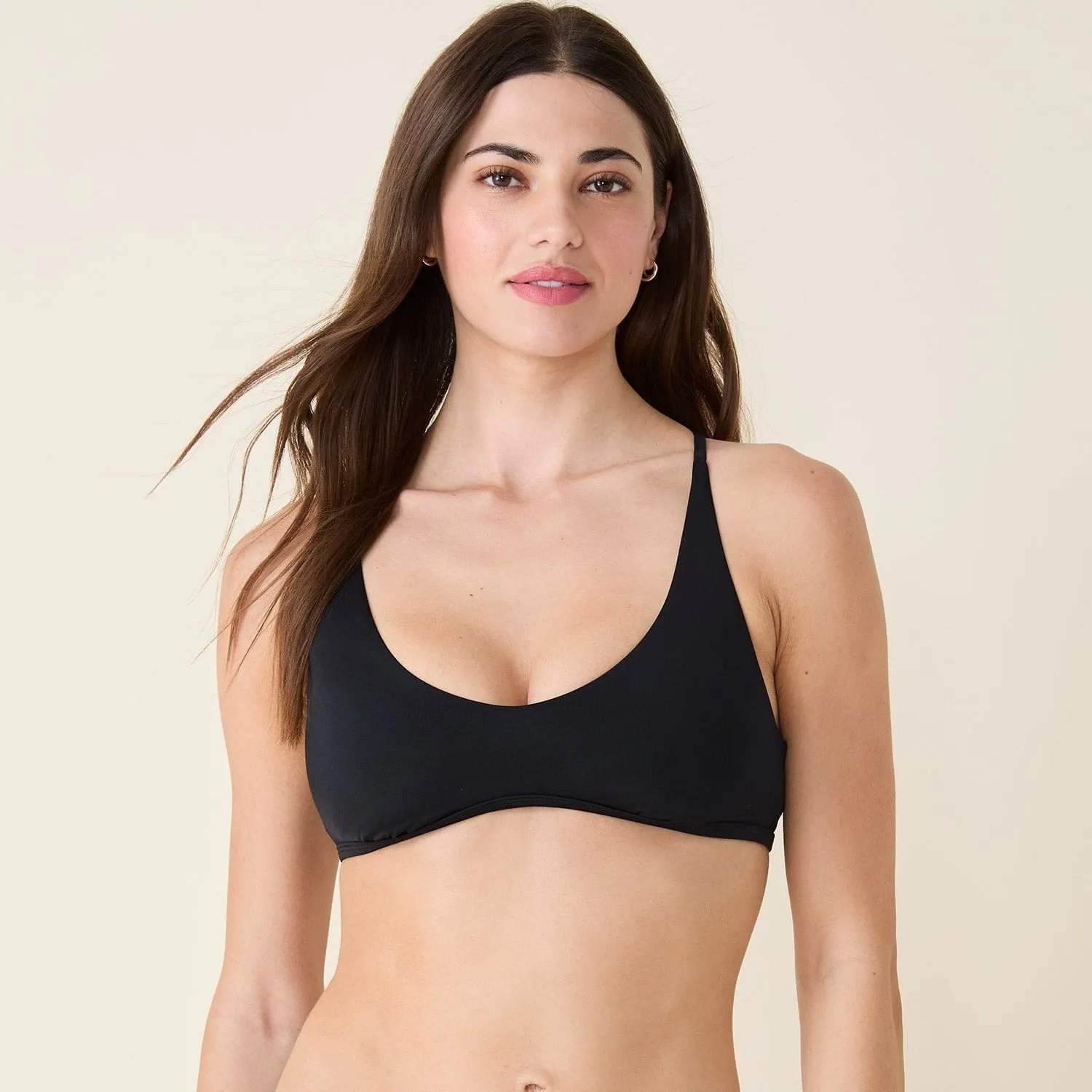 The Valencia Bikini Top - Flat - Black sold by Sunshine Tienda