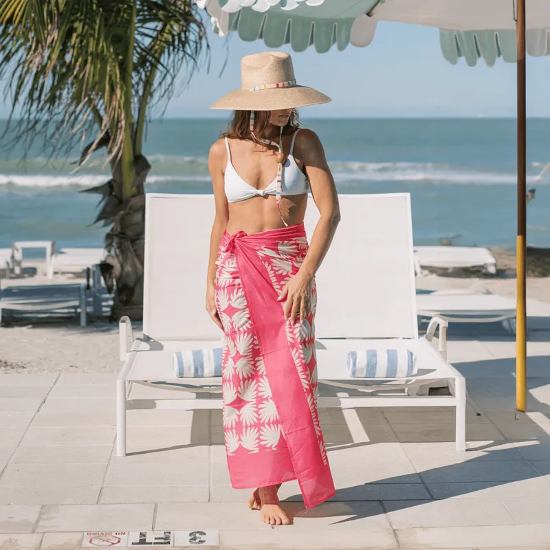 Pink Lemonade Tile Sarong made by Sunshine Tienda