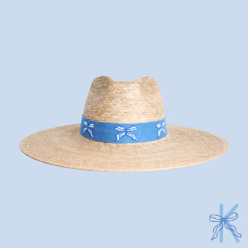 Kellyanne Bow Palm Hat made by Sunshine Tienda