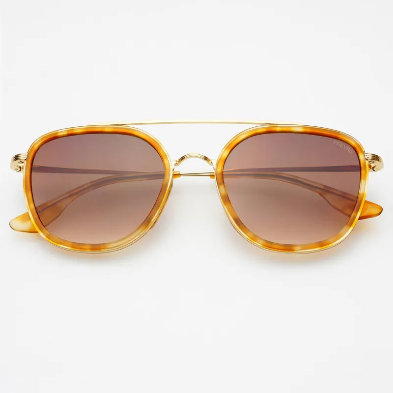 Weston Acetate Round Unisex Sunglasses : Light Tortoise / Brown made by Sunshine Tienda