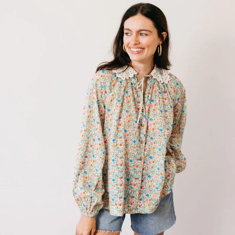Coastal Daisies Willa Top made by Sunshine Tienda