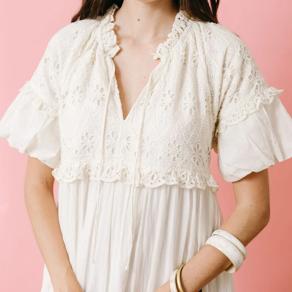 Ivory Eyelet Charlotte Dress sold by Sunshine Tienda product image thumbnail 5