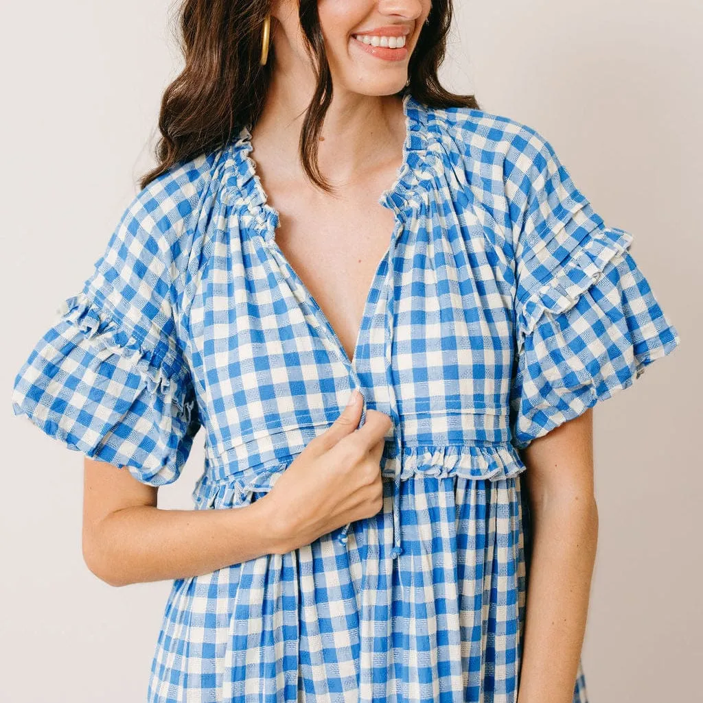 Blue Bay Gingham Charlotte Dress sold by Sunshine Tienda product image thumbnail 5