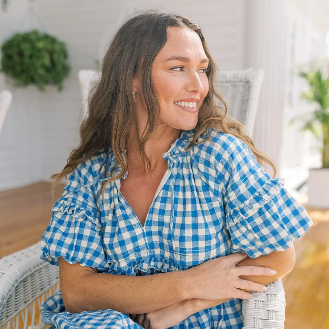 Blue Bay Gingham Charlotte Dress sold by Sunshine Tienda product image thumbnail 2