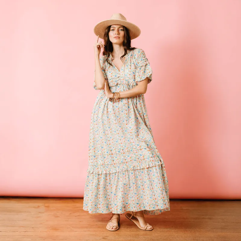 Coastal Daisies Charlotte Dress made by Sunshine Tienda