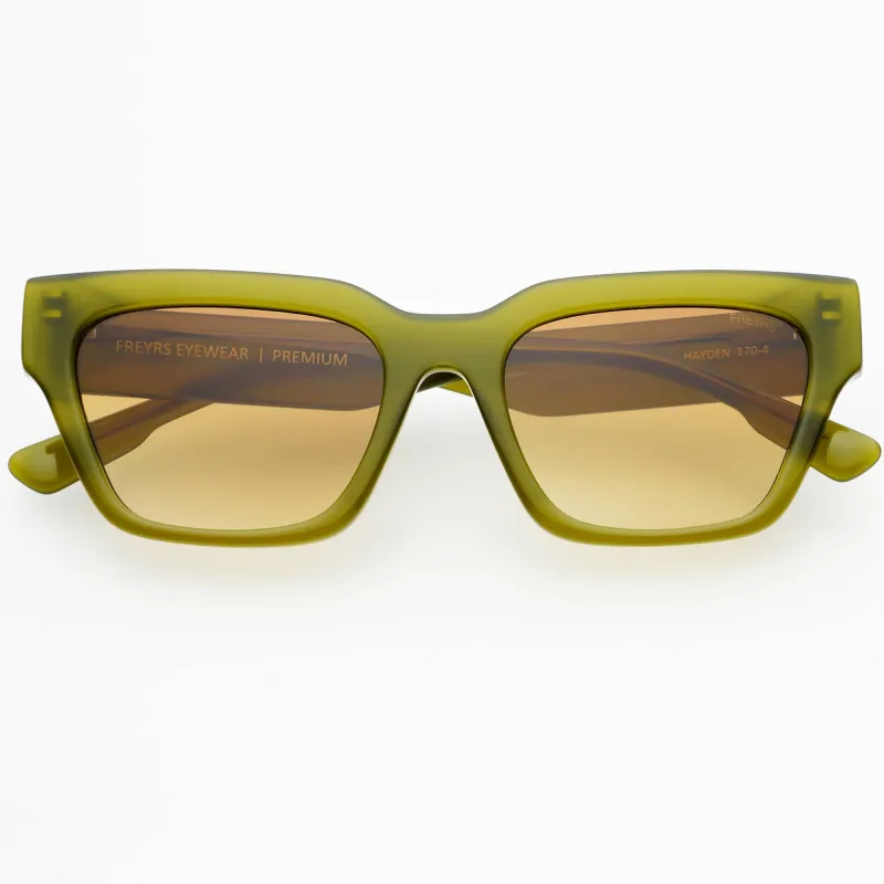 Hayden Rectangular Sunglasses: Midnight Olive made by Sunshine Tienda