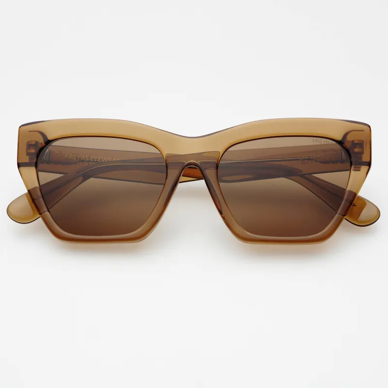 Cat Eye Sunglasses: Brown made by Sunshine Tienda