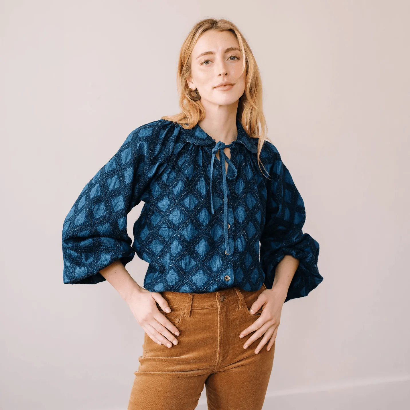 Denim Eyelet Willa Top sold by Sunshine Tienda product image thumbnail 2