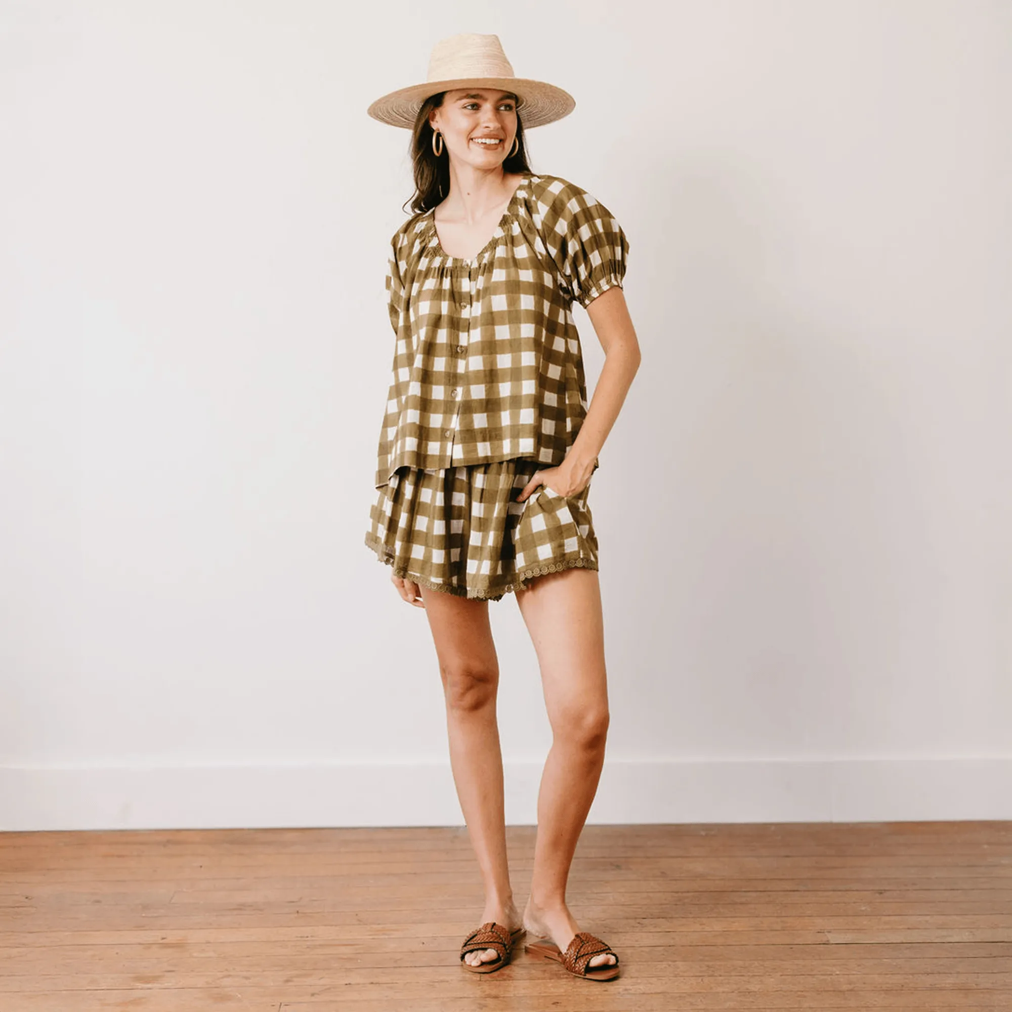 Painted Gingham Frances Top sold by Sunshine Tienda product image thumbnail 2