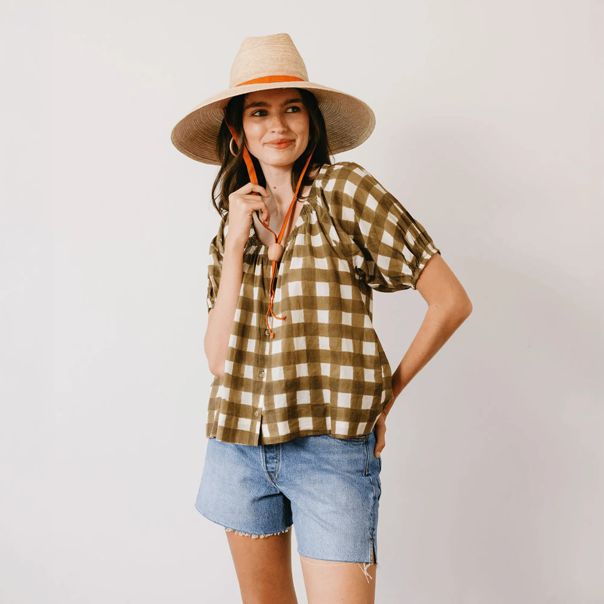 Painted Gingham Frances Top sold by Sunshine Tienda
