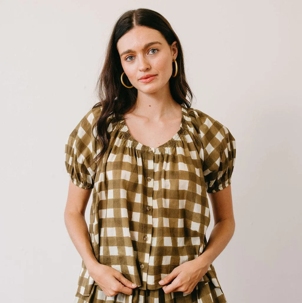Painted Gingham Frances Top sold by Sunshine Tienda product image thumbnail 3