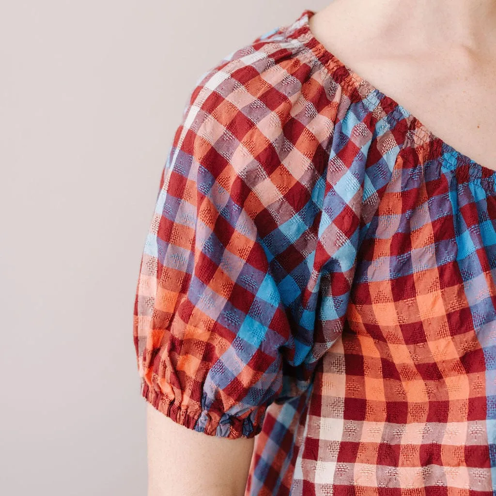 Cabernet Gingham Frances Top sold by Sunshine Tienda product image thumbnail 3