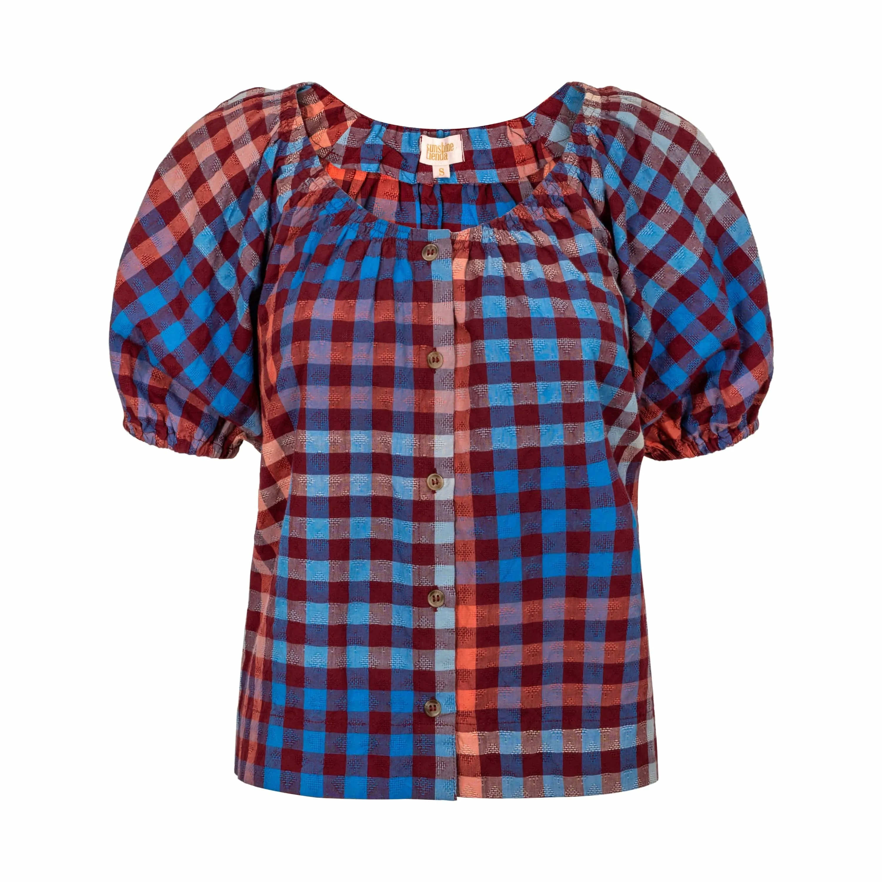 Cabernet Gingham Frances Top sold by Sunshine Tienda product image thumbnail 4