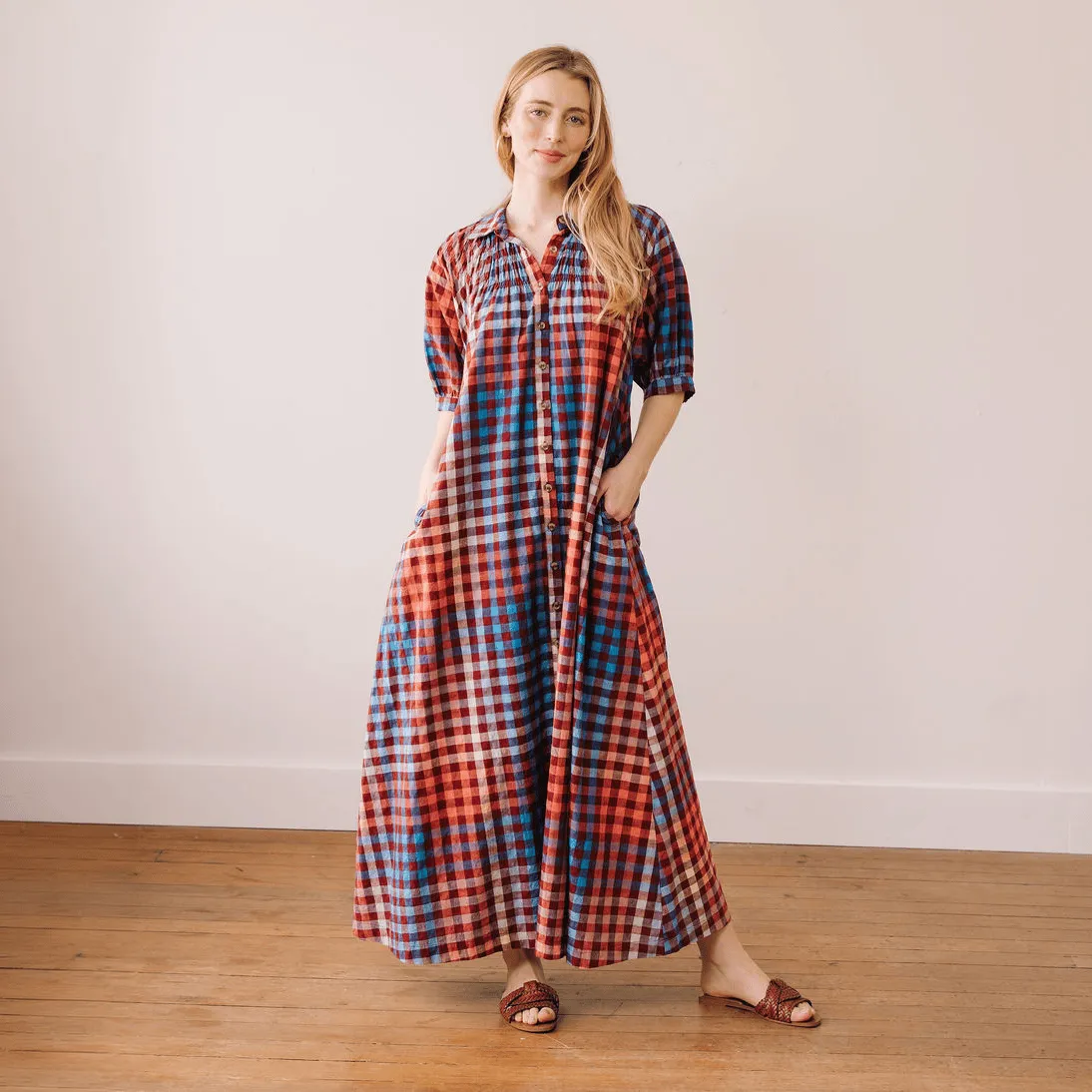 Cabernet Gingham Oasis Dress sold by Sunshine Tienda
