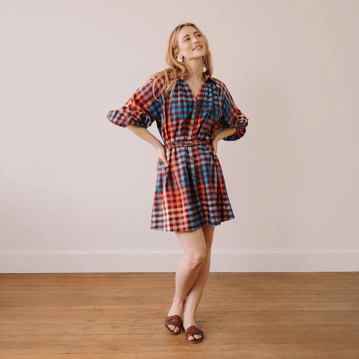 Cabernet Gingham Pippa Dress sold by Sunshine Tienda