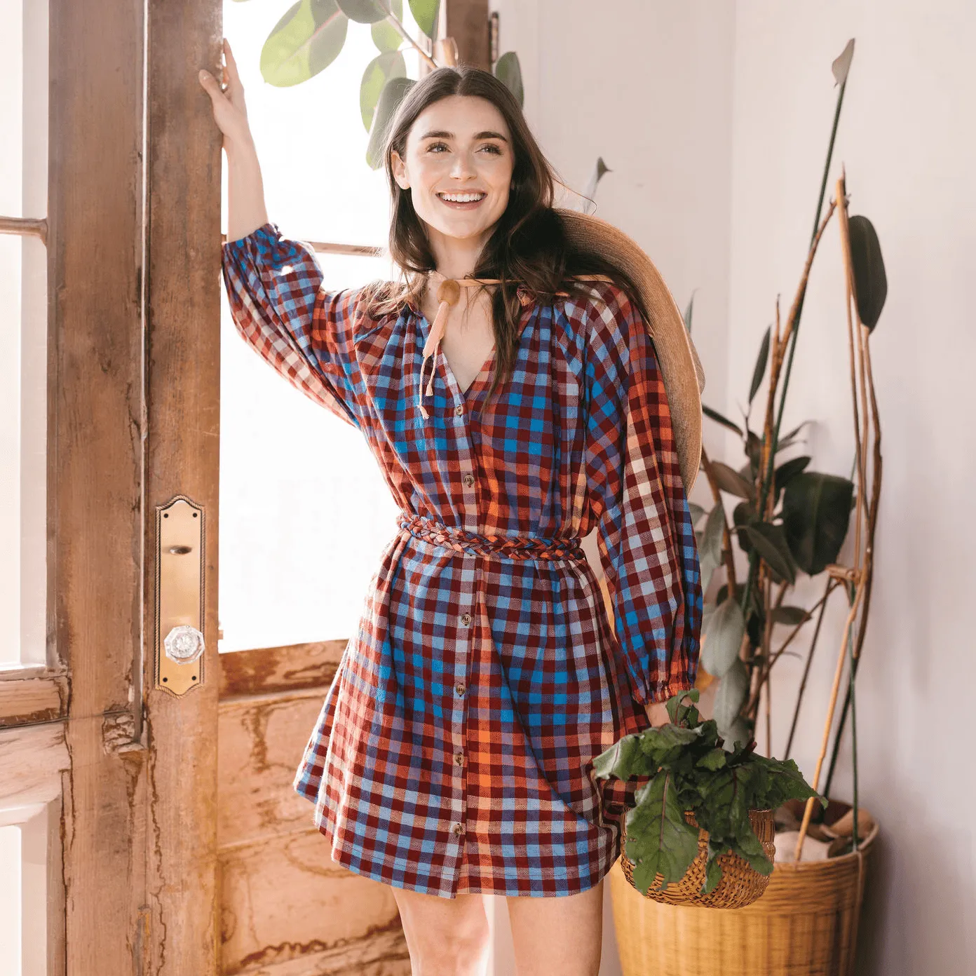 Cabernet Gingham Pippa Dress sold by Sunshine Tienda product image thumbnail 2