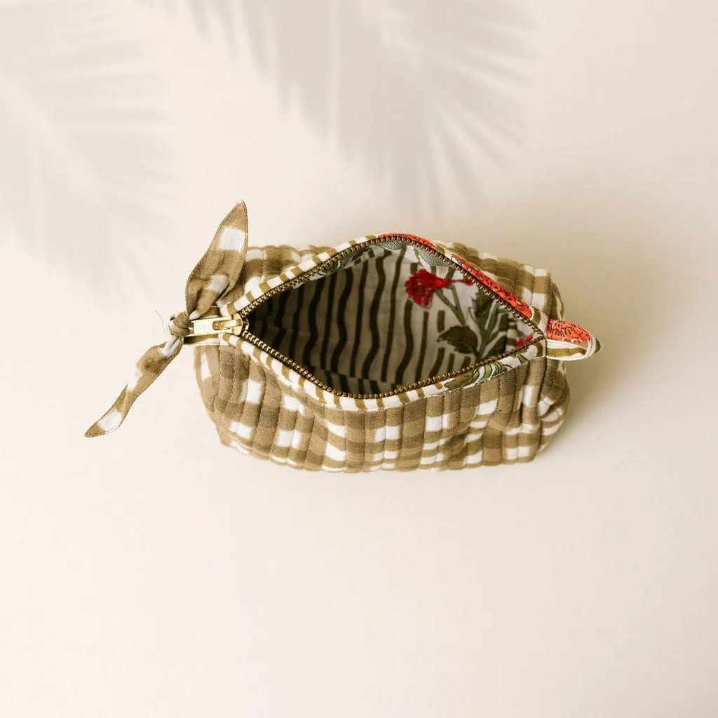 Small Painted Gingham Pouch sold by Sunshine Tienda product image thumbnail 2