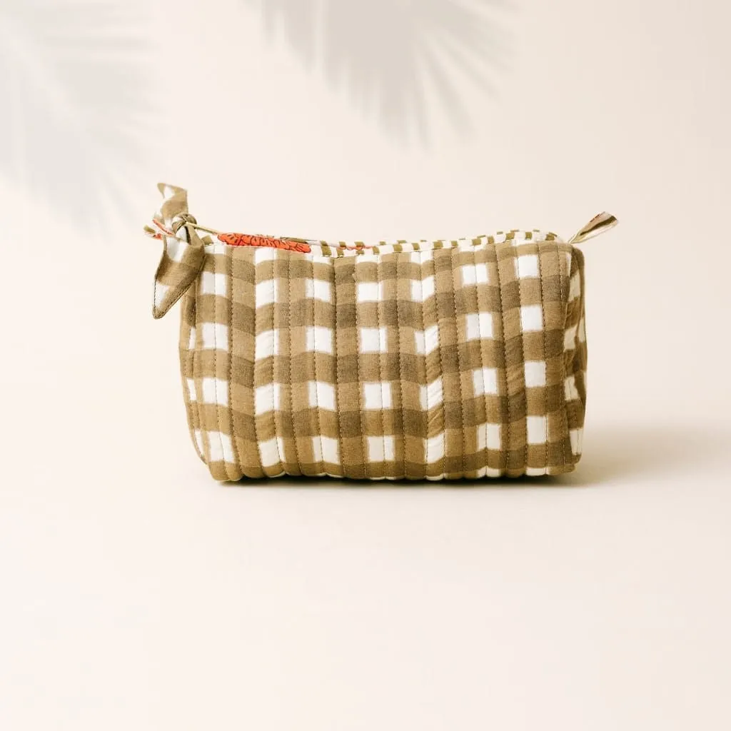 Small Painted Gingham Pouch sold by Sunshine Tienda