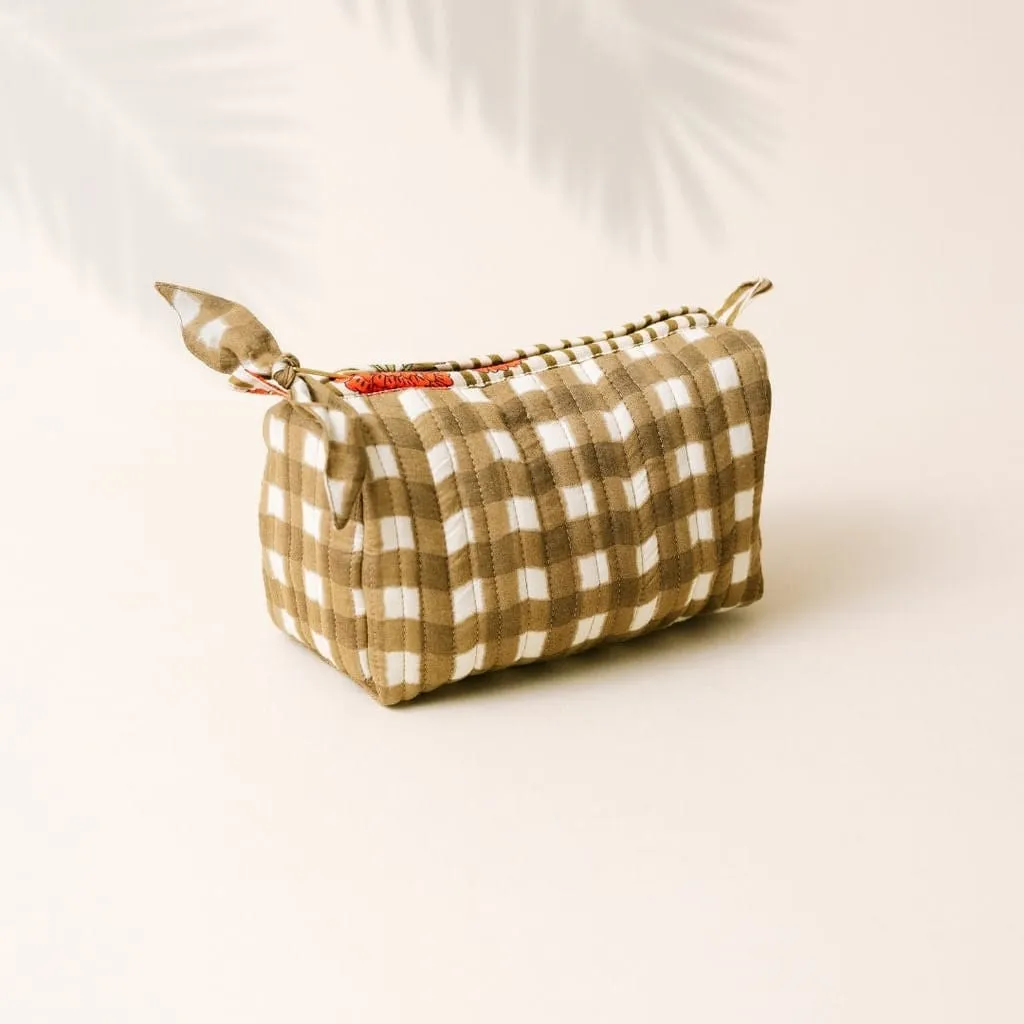 Small Painted Gingham Pouch sold by Sunshine Tienda product image thumbnail 4