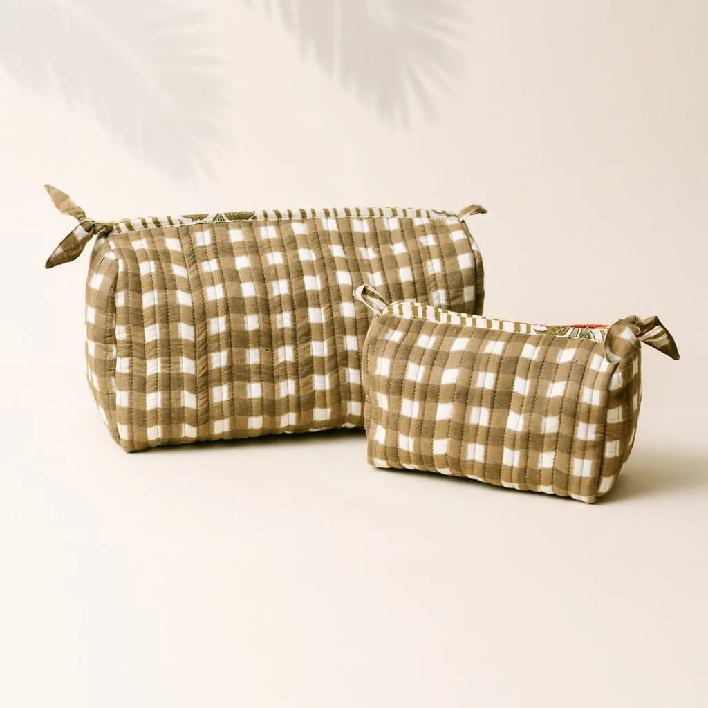Small Painted Gingham Pouch sold by Sunshine Tienda product image thumbnail 3