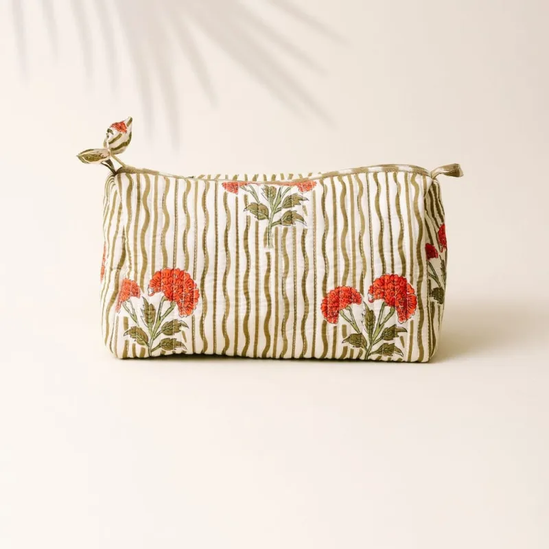 Large Wavy Stripe Pouch made by Sunshine Tienda