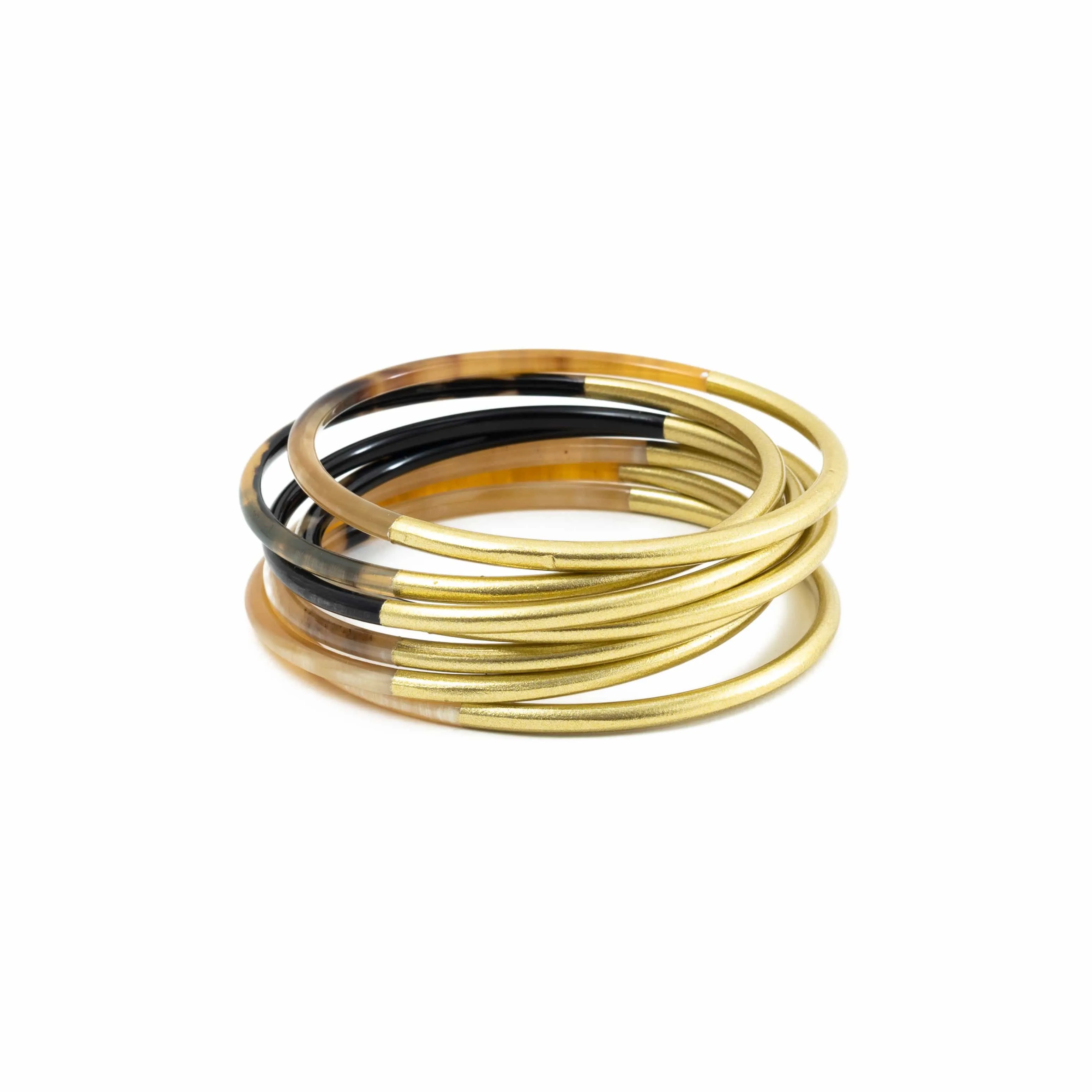 Shiny Gold Horn Bangle Set sold by Sunshine Tienda product image thumbnail 3